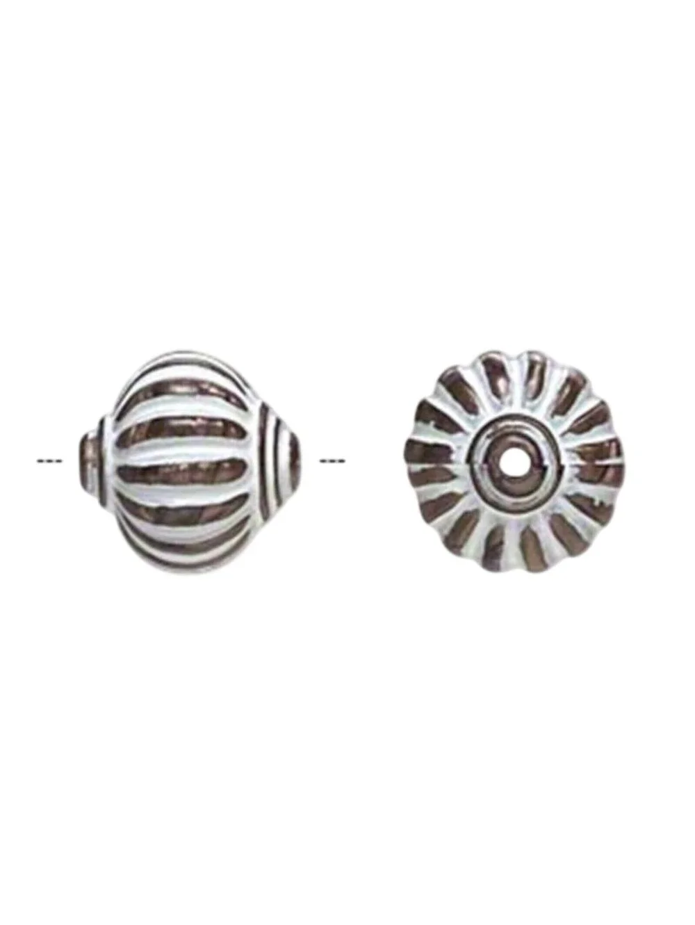 Vintage 80s Bronze White 14x14mm Carved Lantern Art Deco Acrylic Beads 10 pcs